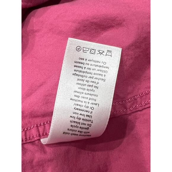 Rag And Bone Short Sleeve Gus Cotton Collared Button Down Plum L A003669 - Picture 11 of 12